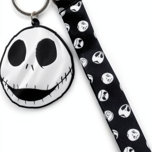 UPD Jack Skeleton Wrist Lanyard Keychain Office Accessory-0