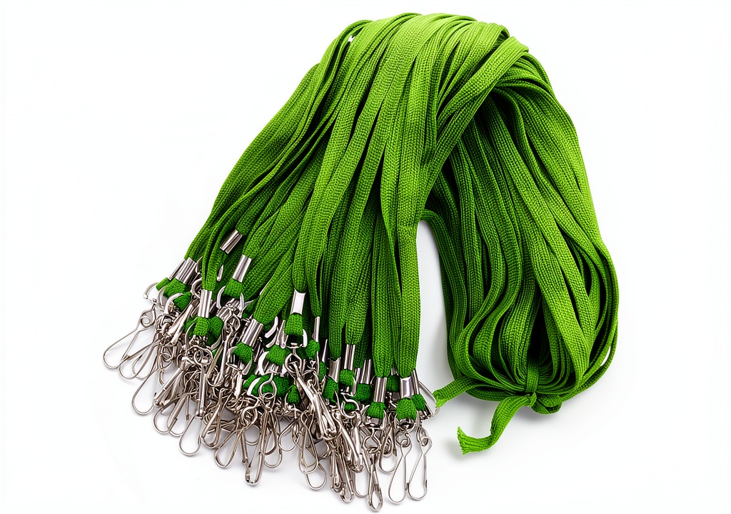 Bird Fiy badge lanyards in various colors with metal swivel clips
