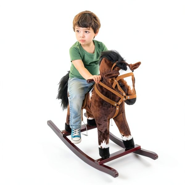 Aosom Classic Plush Horse Toy for Kids-1