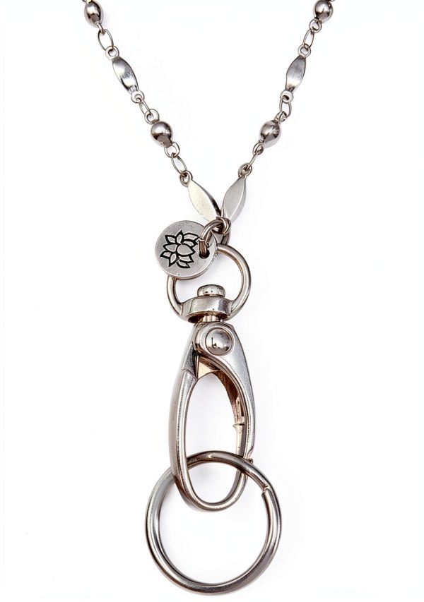 Hidden Hollow Beads Stainless Steel Lanyards Office Products-6
