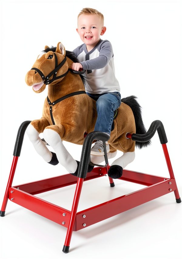 Trademark GLB Spring Rocking Horse for Kids-4