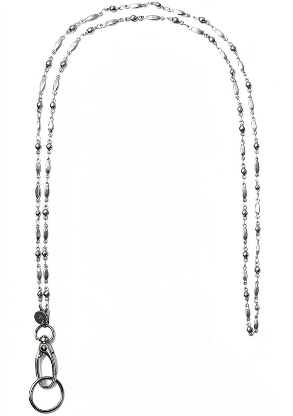 Hidden Hollow Beads Stainless Steel Lanyards Office Products-0