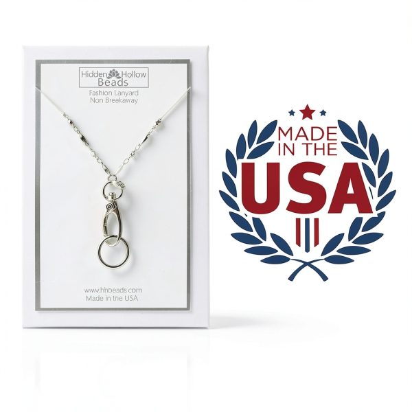 Hidden Hollow Beads Stainless Steel Lanyards Office Products-4