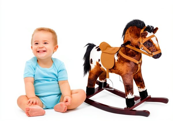 Aosom Classic Plush Horse Toy for Kids-2