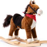 Rocking Horse Aosom Plush Red Scarf Kids Toy-0