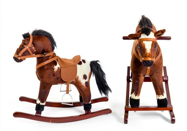 Aosom Classic Plush Horse Toy for Kids-4