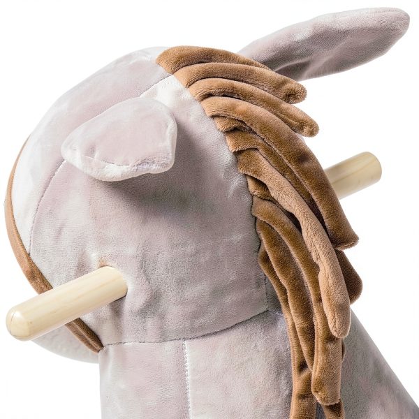 Donkey Rocking Horse by Aosom 330-110 Plush Seat Sturdy Metal Frame-7