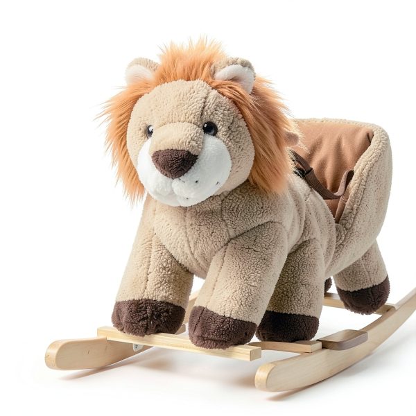 Lion Rocking Horse by Aosom Model 330-115 Plush Seat with Belt-3