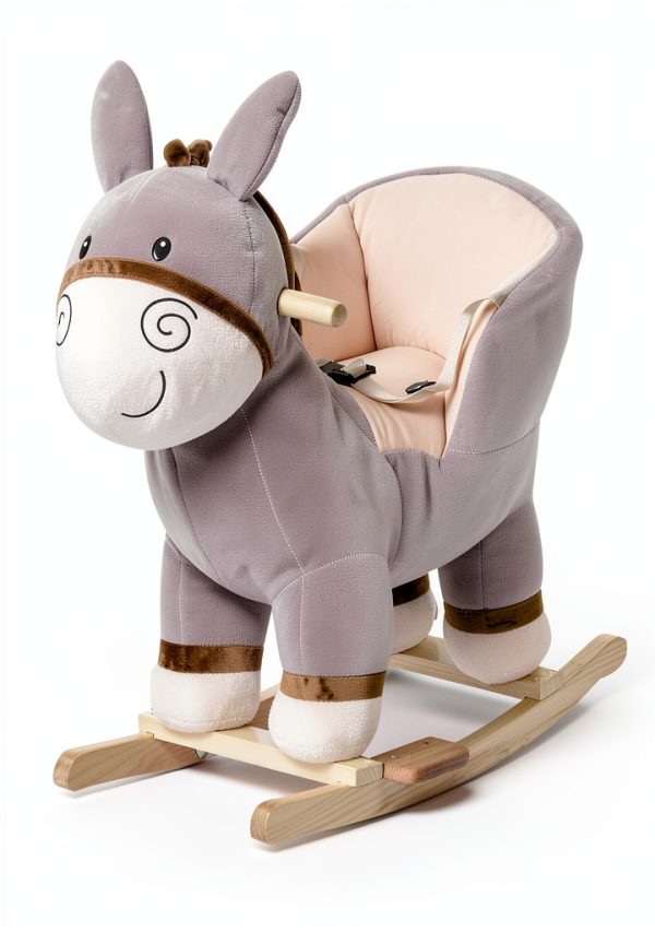 Donkey Rocking Horse by Aosom 330-110 Plush Seat Sturdy Metal Frame-6