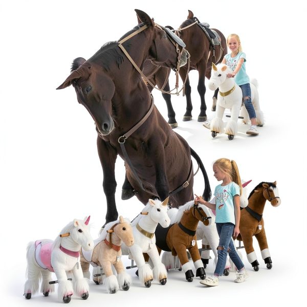 Ufree Rocking Horse for Kids – Steel Plush Design, Pedal, Small-2