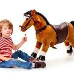 Ufree Rocking Horse for Kids – Steel Plush Design, Pedal, Small-0