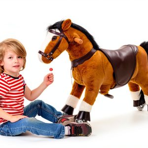 Ufree Rocking Horse for Kids – Steel Plush Design, Pedal, Small-0