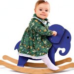 Belleur Wooden Rocking Horse - Blue Birch, Elephant Size-0