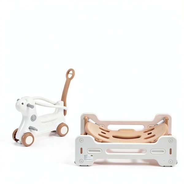 Aosom Alpaca 5-in-1 Rocking Horse Ride-On with Push Cart-7
