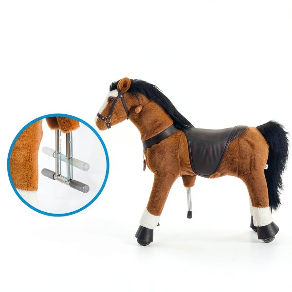 Ufree Rocking Horse for Kids – Steel Plush Design, Pedal, Small-5