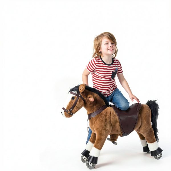 Ufree Rocking Horse for Kids – Steel Plush Design, Pedal, Small-1
