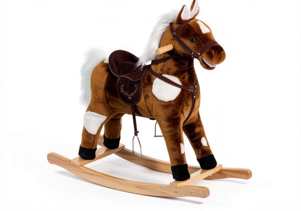 Aosom Plush Rocking Horse with Music and Tail Wagging Model 330-074-2