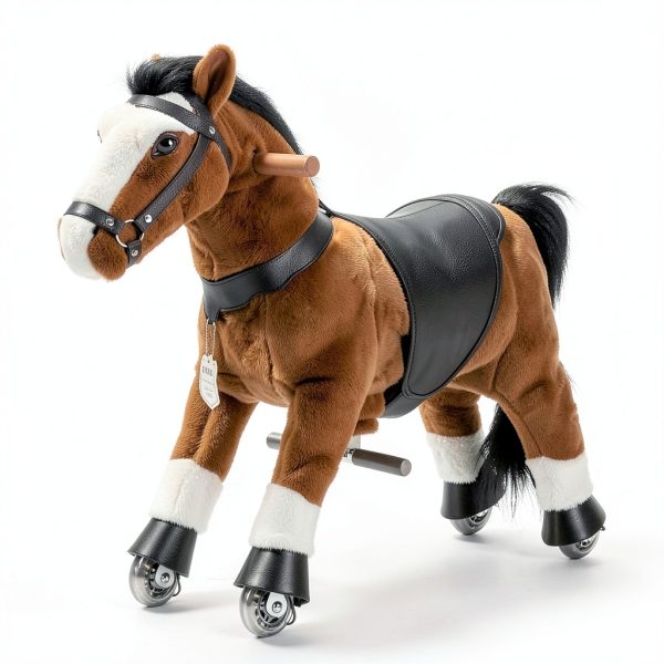 Ufree Rocking Horse for Kids – Steel Plush Design, Pedal, Small-3