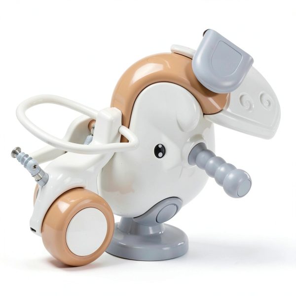 Aosom Alpaca 5-in-1 Rocking Horse Ride-On with Push Cart-4