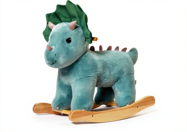 Triceratops Rocking Horse by Aosom 330-141GN with Realistic Sound-6