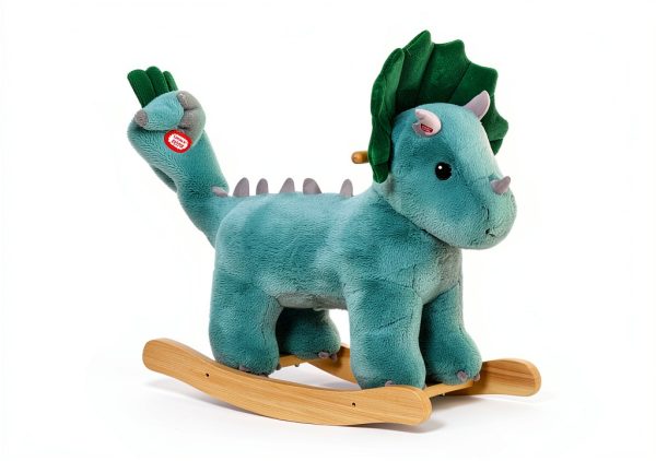 Triceratops Rocking Horse by Aosom 330-141GN with Realistic Sound-3