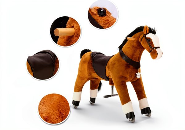 Ufree Rocking Horse for Kids – Steel Plush Design, Pedal, Small-4