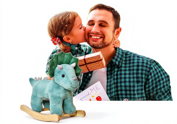 Triceratops Rocking Horse by Aosom 330-141GN with Realistic Sound-2