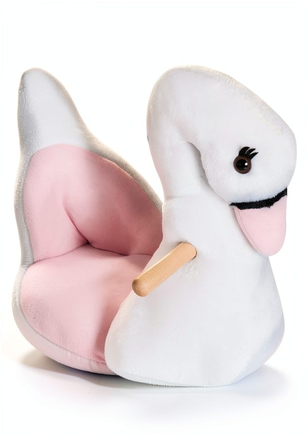 Aosom Rocking Swan Baby Rocker with Plush Cover and Music Model-7