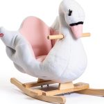 Aosom Rocking Swan Baby Rocker with Plush Cover and Music Model-0