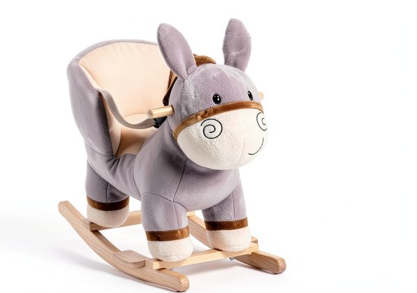 Donkey Rocking Horse by Aosom 330-110 Plush Seat Sturdy Metal Frame-5
