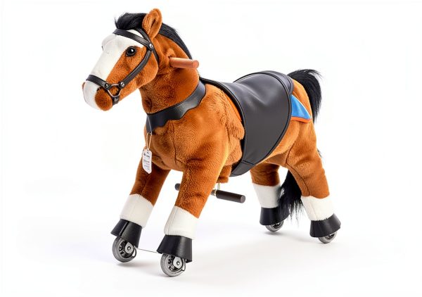 Ufree Rocking Horse for Kids – Steel Plush Design, Pedal, Small-7