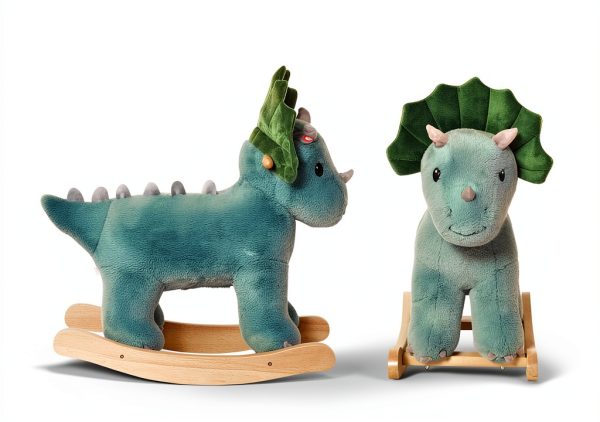 Triceratops Rocking Horse by Aosom 330-141GN with Realistic Sound-4