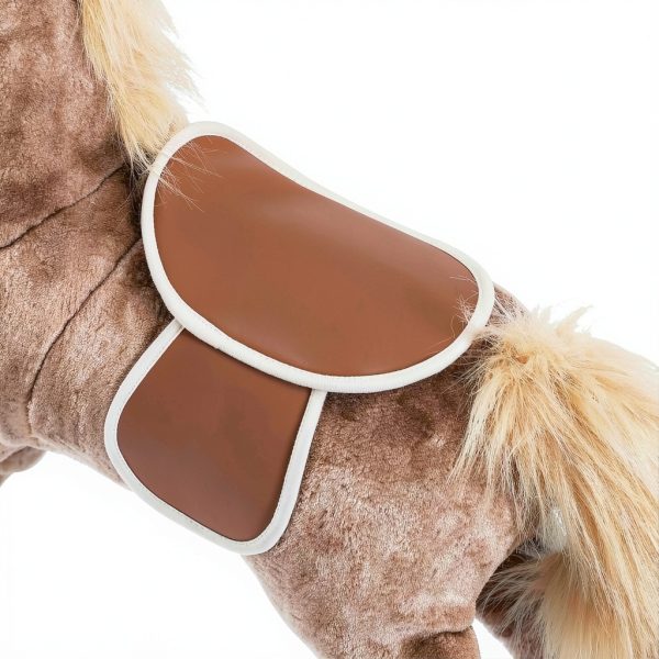 Wooden Rocking Horse Aosom 330-091 Soft Plush Body with Metal Frame-7
