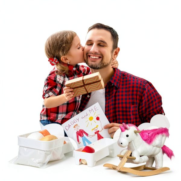 Qaba Unicorn Baby Rocking Horse Toy for Kids with Lullaby Song, Plush Ride on Horse with Heavy-Duty Support System, Interactive Toy Pretend Play Toy for Toddlers 18-36 Months-5